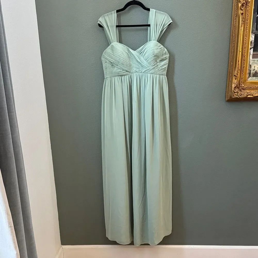 Revelry Kennedy Sage Green Bridal Gown Sz 14
